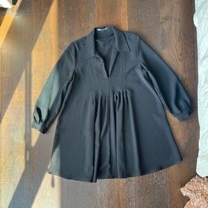 Zara Black Collared Garment
